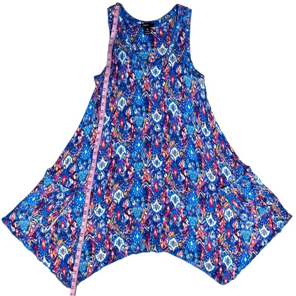 Thesis size medium racerback tribal design dress shark bite hem with pockets EUC - Picture 12 of 15